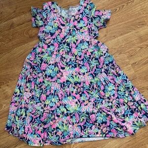 Jungle Women’s Dress in Pink and Blue